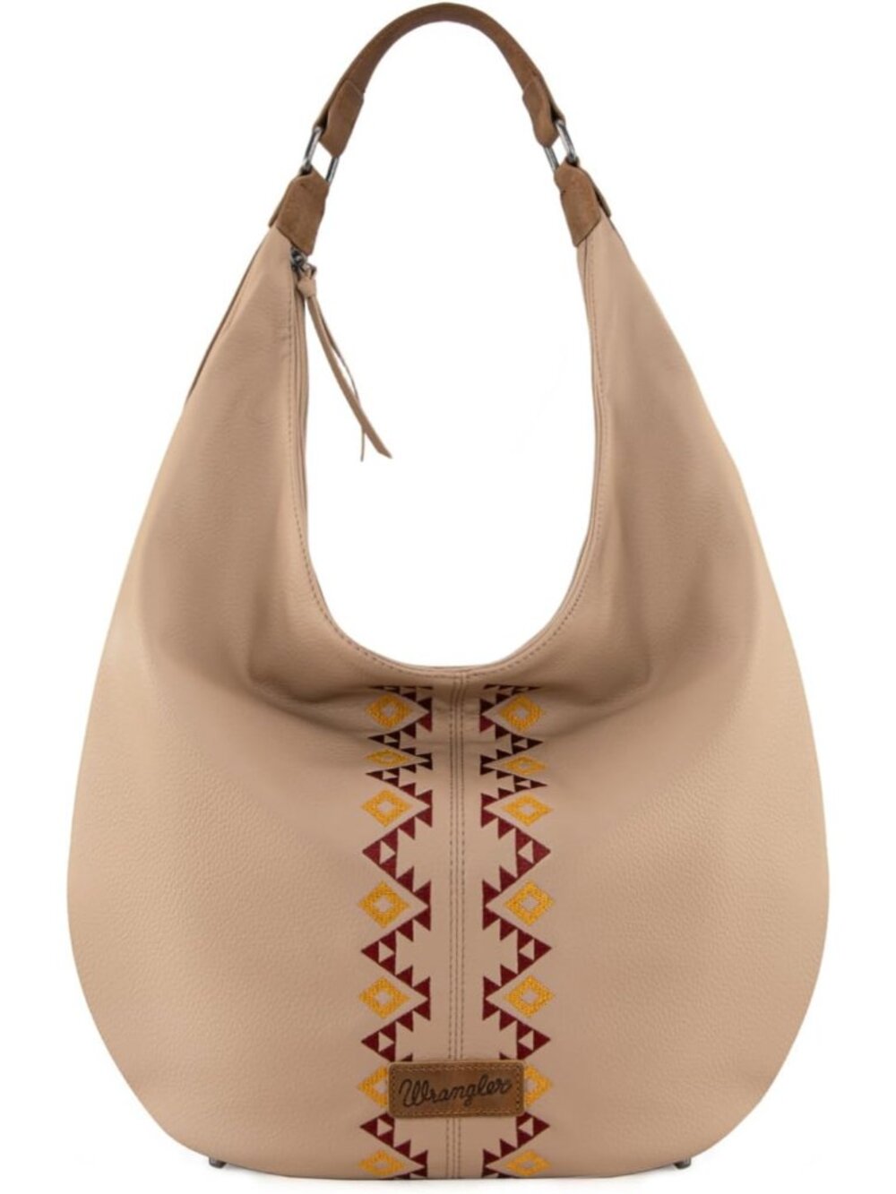 Wrangler Large Hobo Bags for Women Western Aztec Slouchy Shoulder Bag with Zippe